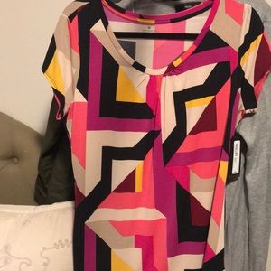 Pink viva geo top .  Brand new with tags